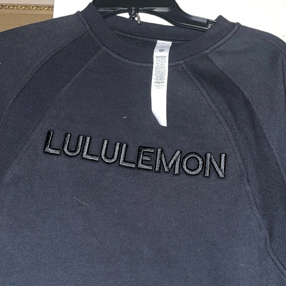 Lululemon Black Scuba Oversized Pullover WordMark XS/S - Picture 4 of 5
